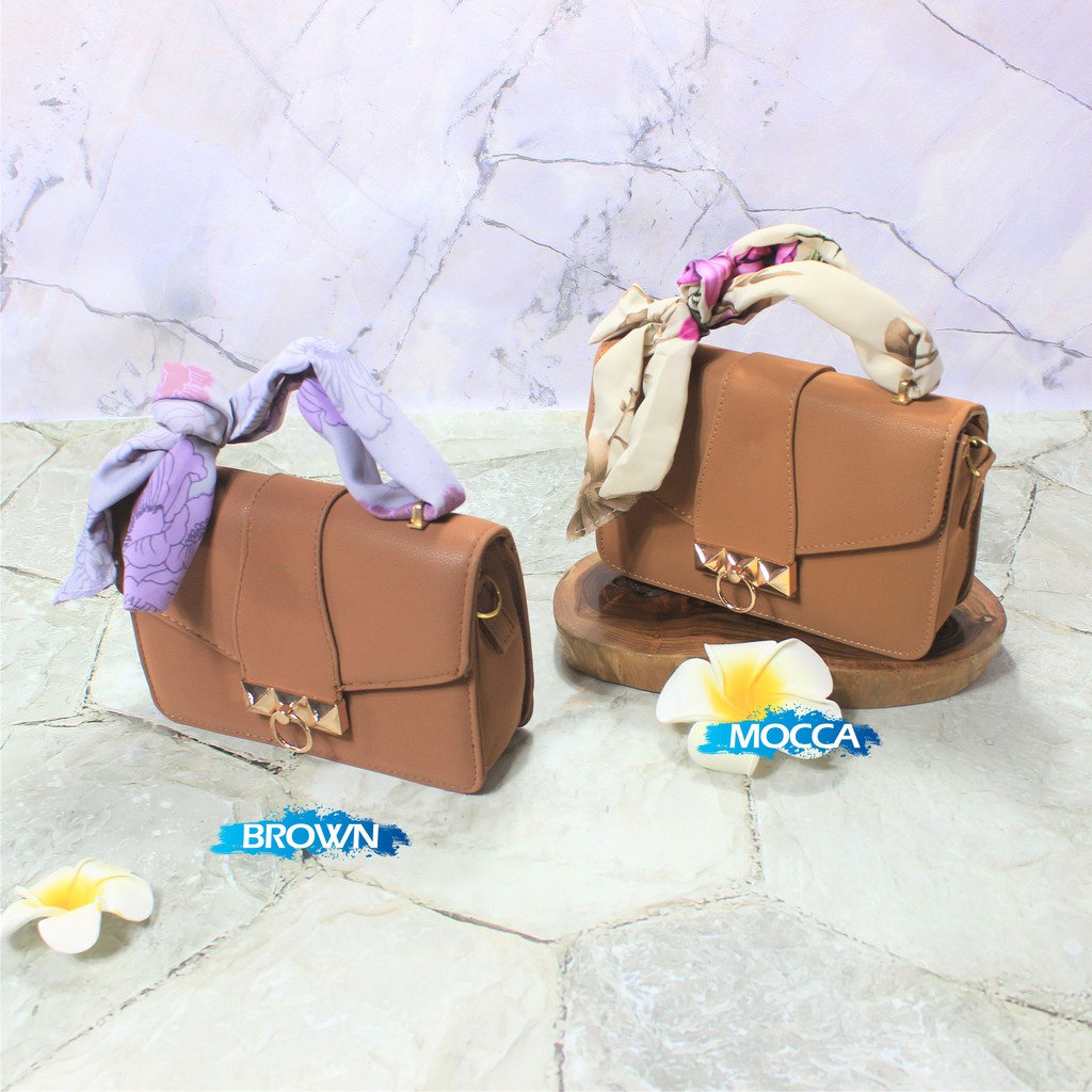 Tas Slempang Wanita Korea Syemia | Tas Tenteng Wanita Top Handle | Tas Slempang Kecil Wanita