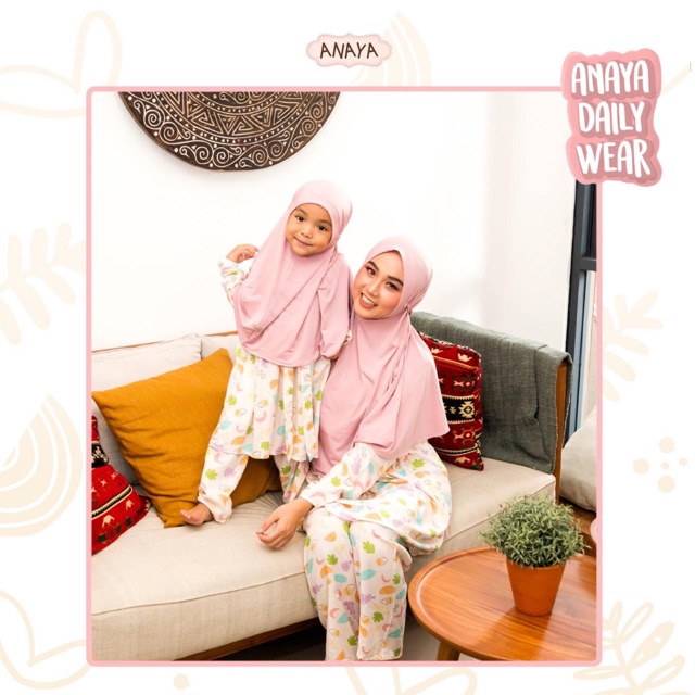PIYAMA PAJAMAS ANAK DAN DEWASA BABYDOLL ANAYA DAILY