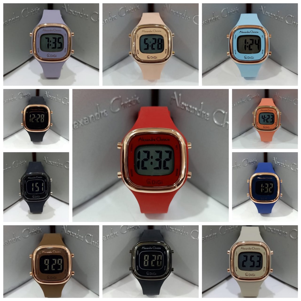 Jam Digital Wanita Alexandre Christie AC9336 AC 9336 Original Garansi Resmi Alexander Christie