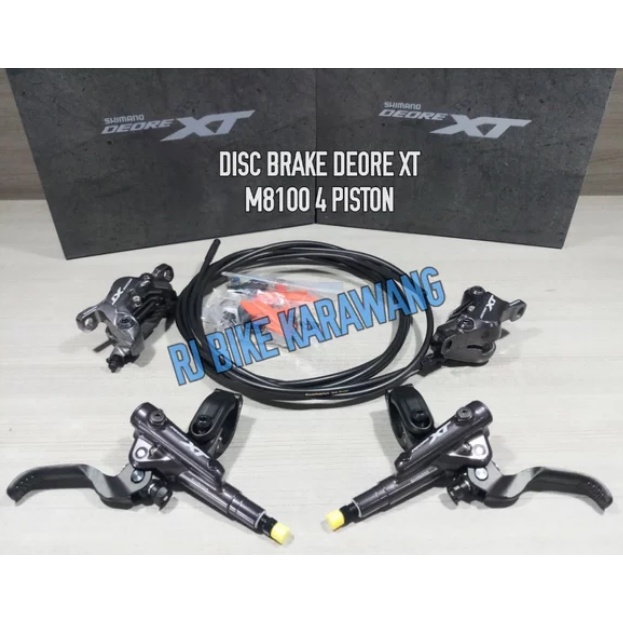 Brakeset hidrolic disc brake M8100/M8120 XT 4 piston Hidrolik ORIGINAL