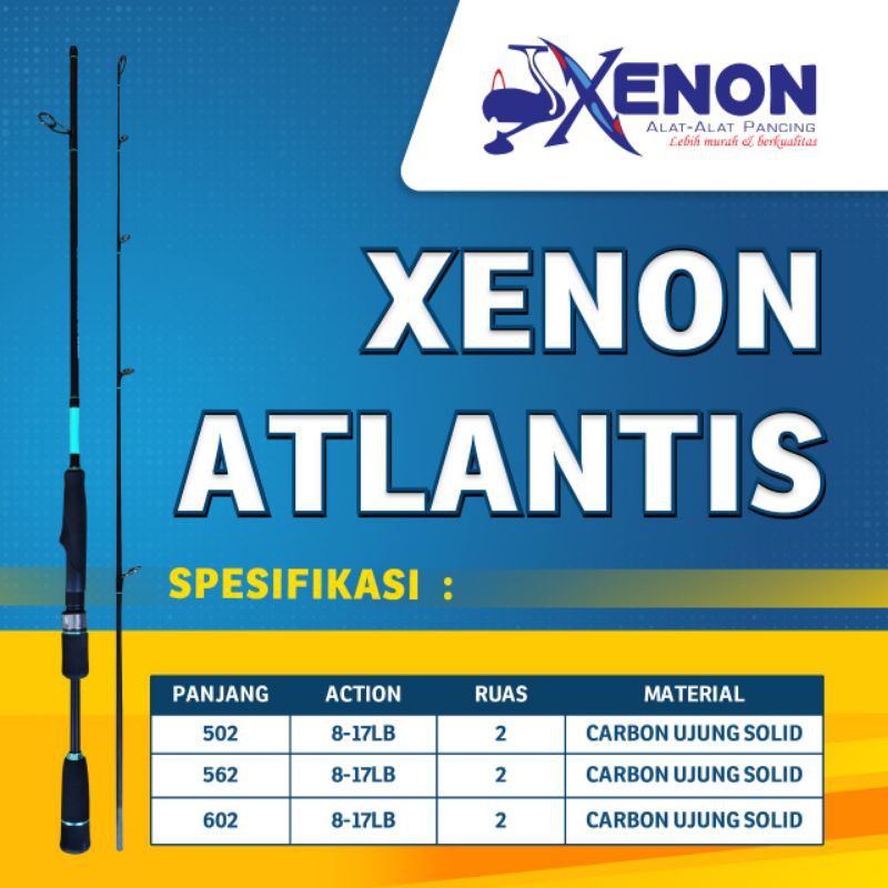 Joran sambung carbon MURAH Xenon ATLANTIS DAN TSUNAMI 150 165 180