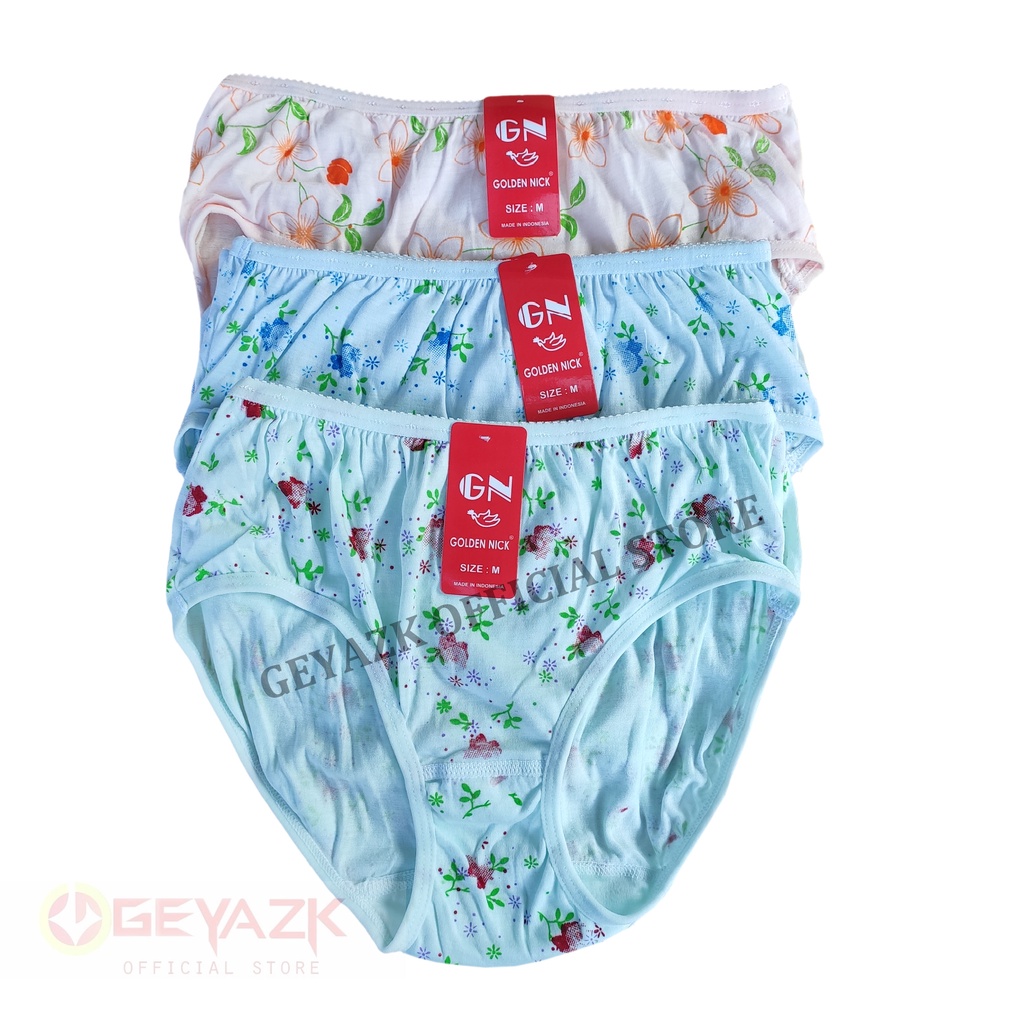 12 Pcs  Celana Dalam Wanita Trend Terlaris Cd Perempuan  Satu Lusin Motif Bunga