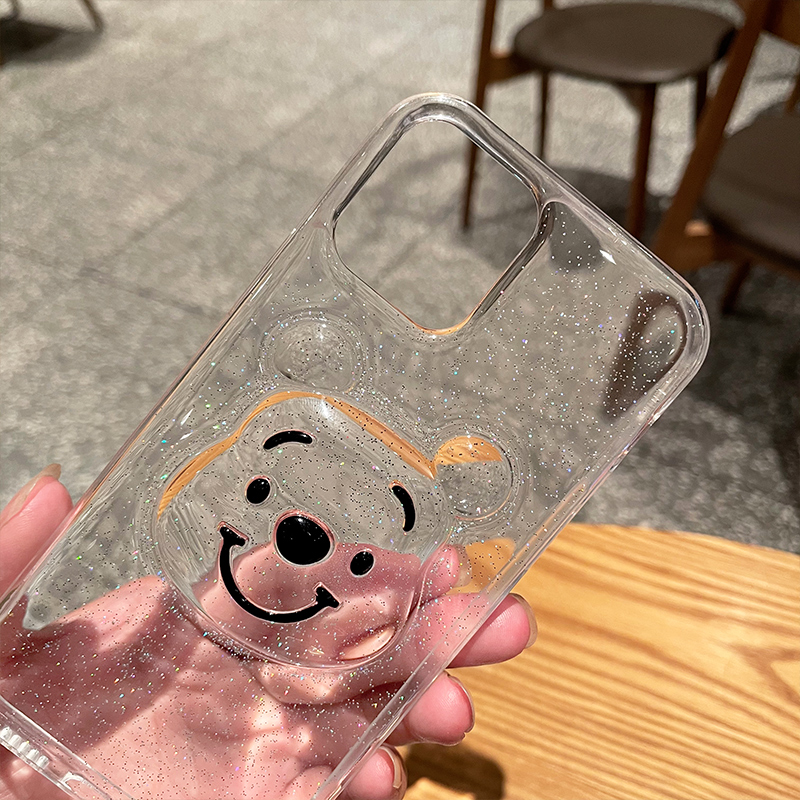 Case Bahan TPU Motif Beruang Untuk iPhone 13 13pro 13prm 11 7Plus 8Plus Xr XS 13 12 Pro Max