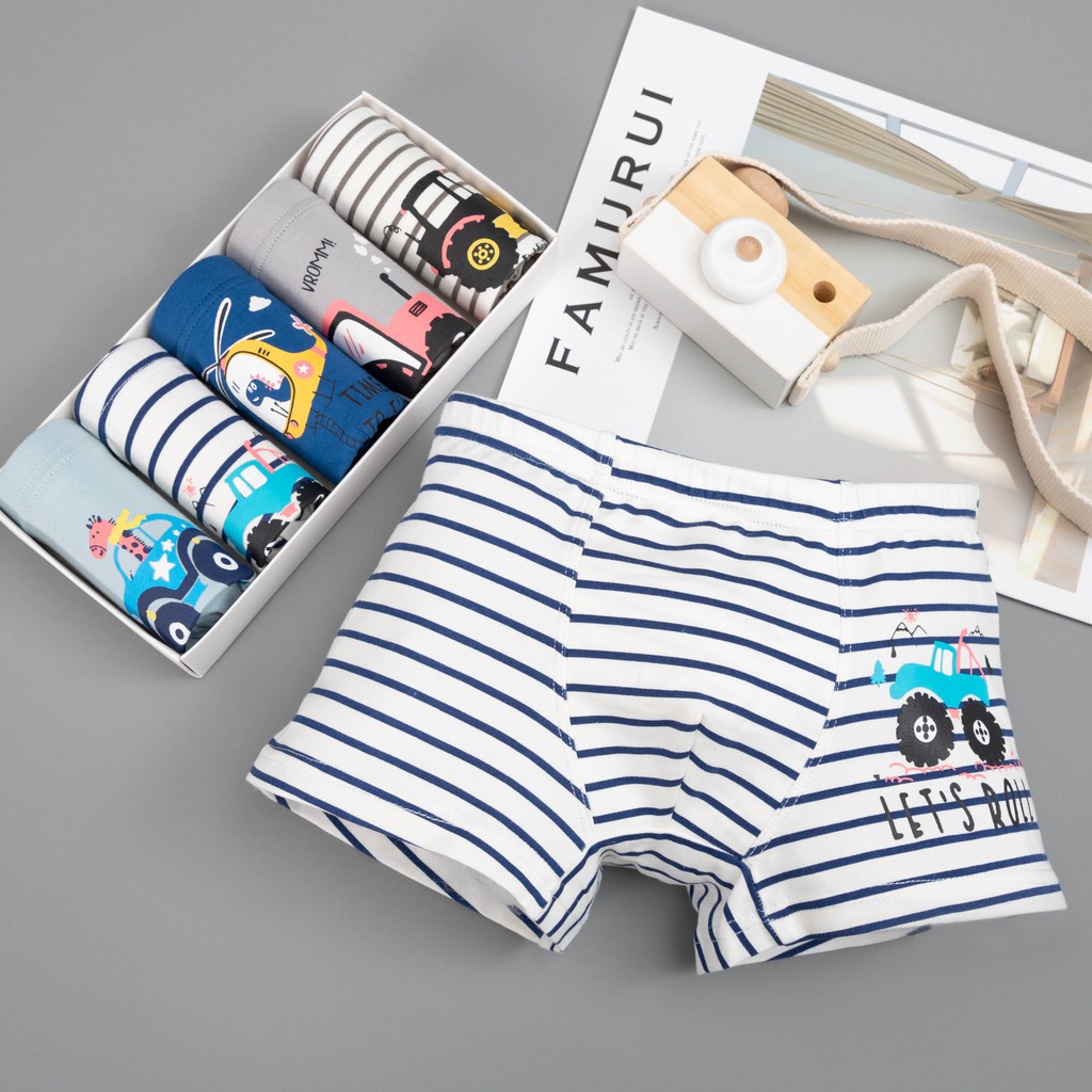 2-6thn || (5 pcs) CD Celana Dalam Anak Boxer Laki-laki karakter katun catalog A