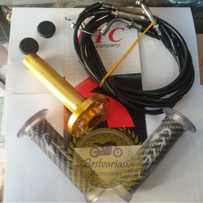 Gas Spontan KTC CNC 2 Kabel Free 1 Pasang Grip KTC Original Universal