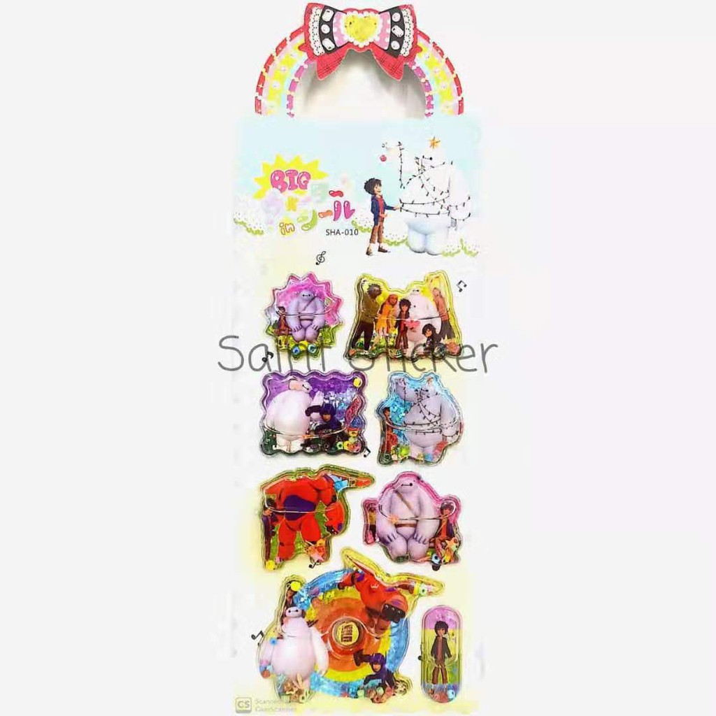 

Bubble Sticker Stiker Air Timbul Anak 3D Karakter Disney Big Hero