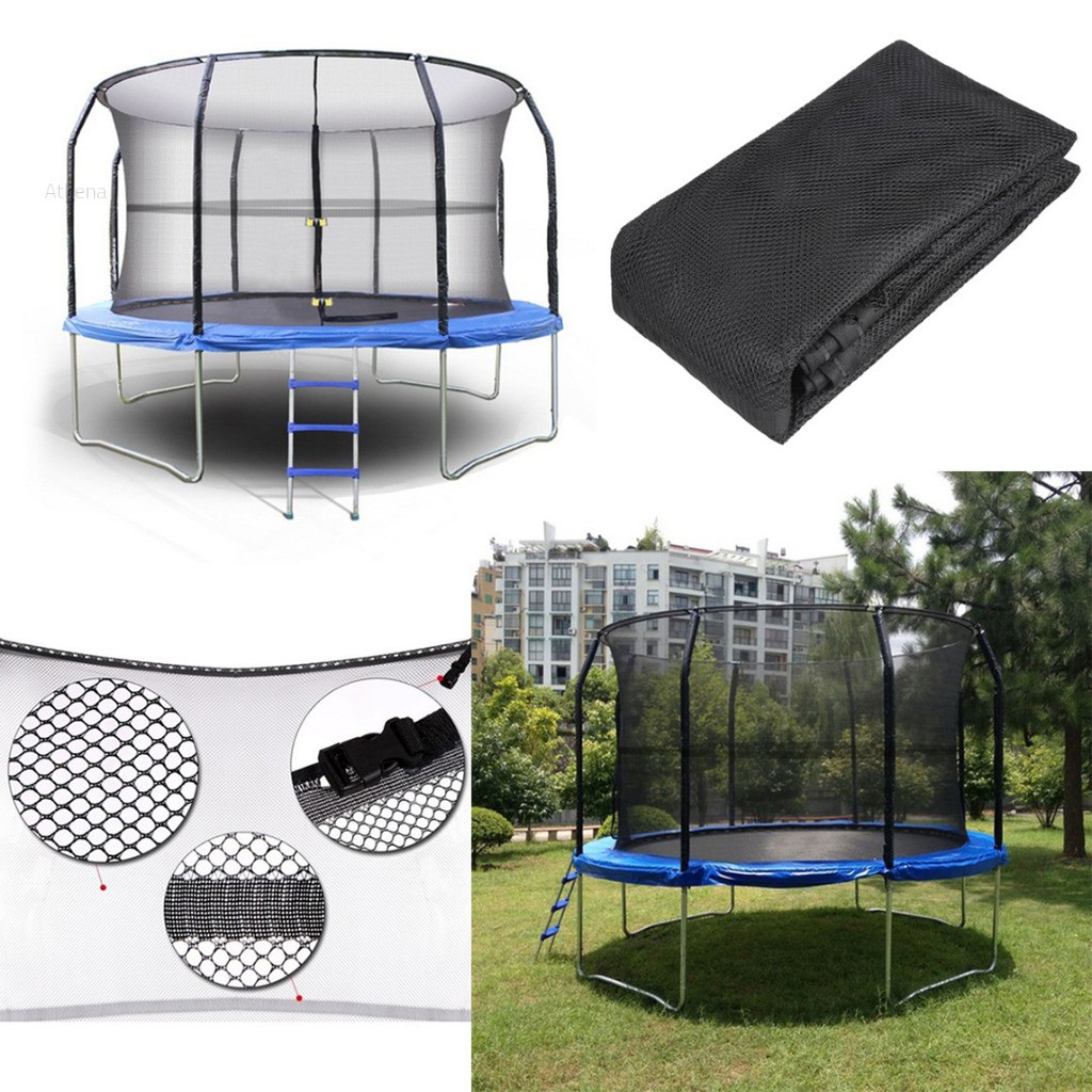 Athenaa 14ft 8 Pole Outdoor Replacement Trampoline Bounce Safety Enclosure Net Shopee Indonesia