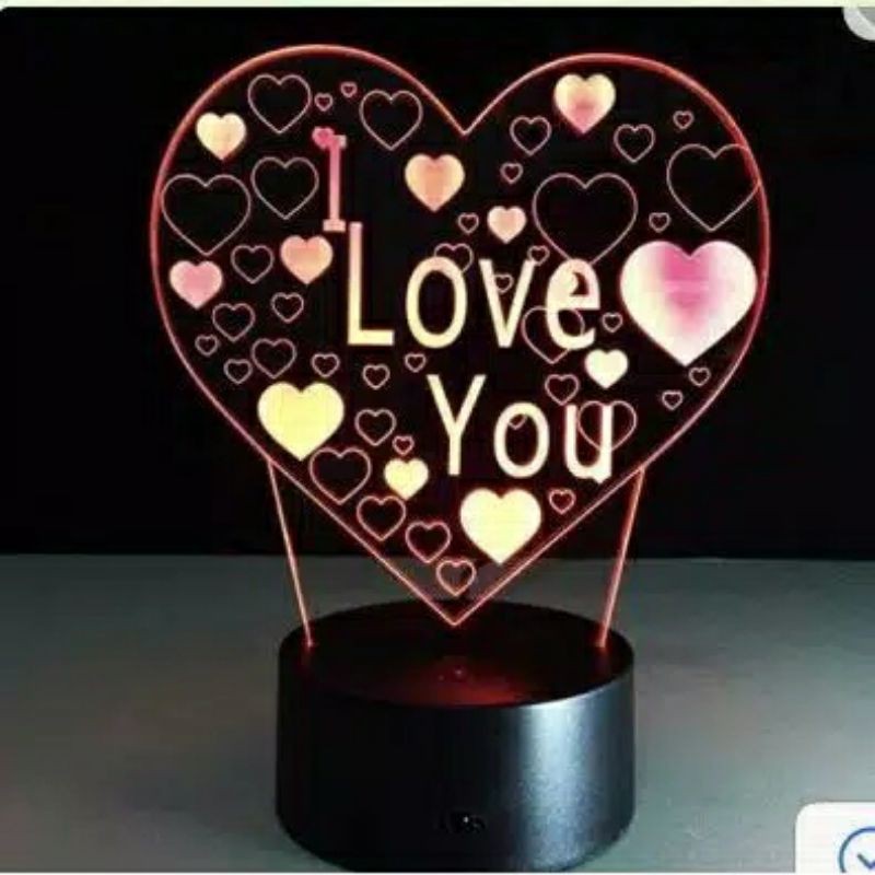 KADO UNIK HADIAH LAMPU TIDUR CUSTOM KPOP BTS BT21 EXO ULANG TAHUN GIFT PACAR DEKORASI KAMAR MINIMLIS-Love G7