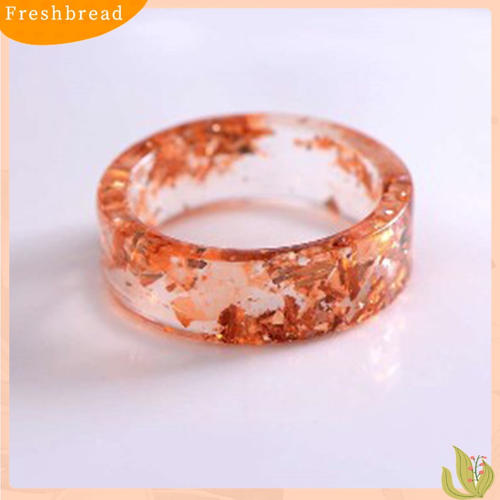 [TERLARIS]Women Retro Handmade Transparent Resin Dried Flower Ring for Anniversary Dating