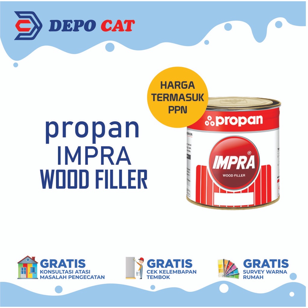 Jual Propan Impra Wood Filler Wf 113 Teak And Sungkai 1kg Shopee Indonesia