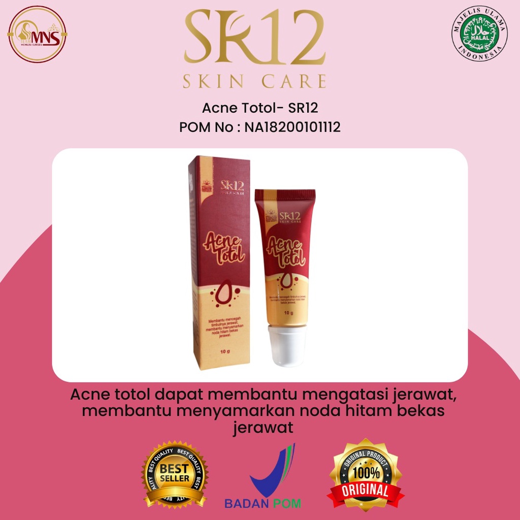 Jual CREAM OBAT JERAWAT AMPUH / JERAWAT KEMPES KERING / JERAWAT HORMONAL/ ACNE TOTOL SR12 HERBAL
