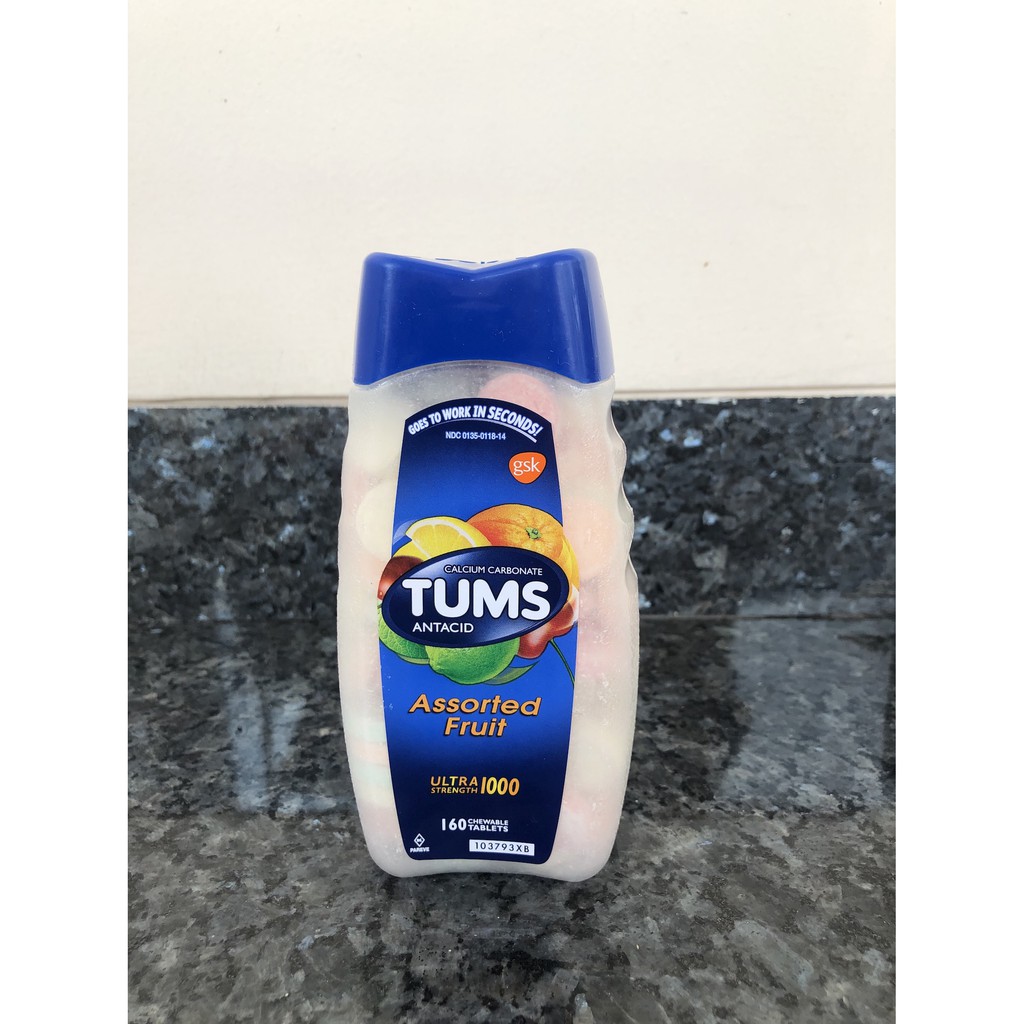 TUMS Antacid Ultra 160 Tablet - Assorted Fruit - Untuk Sakit Maag