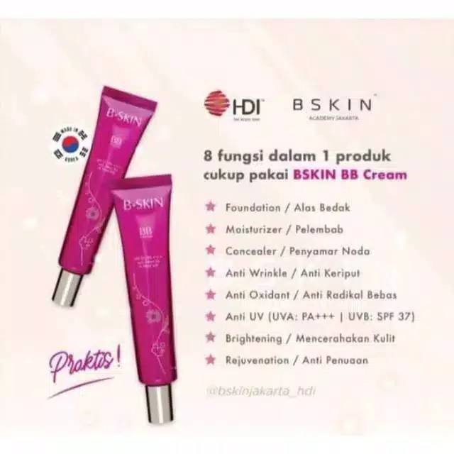HARGA INI KHUSUS LANGGANANKU - Bskin BB Cream 30 ML HDI BSKIN BB CREAM 30ML B-Skin BB Cream Sedang