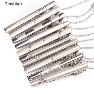 Tinchigh Klip Penjepit Dasi Bahan Stainless Steel Warna Silver Untuk Pria