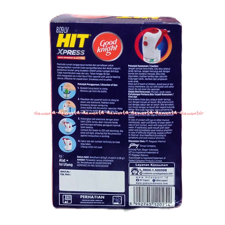 Hit Expert Xpress 45malam Obat Nyamuk Apel Hit Colok Listrik Wangi Apple Apel Model Colokan Insect Repellent