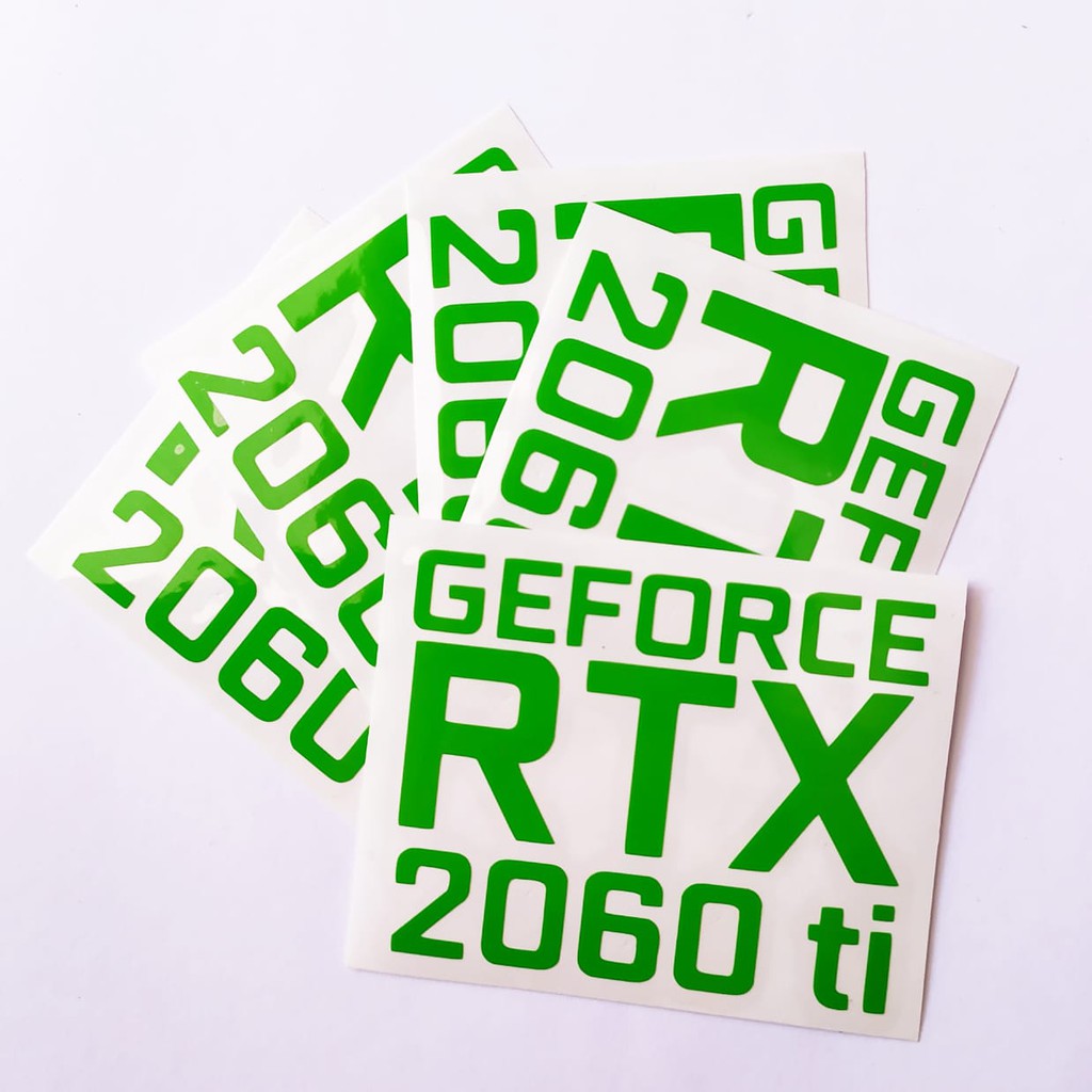 NVIDIA GEFORCE RTX 2060 TI CUTTING STIKER AKSESORIES CASING PC GAMING STICKER