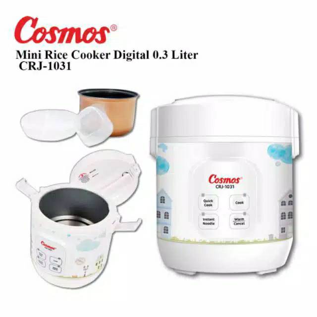 COSMOS Mini Rice Cooker Digital 4in1 0.3Liter 180Watt CRJ1031