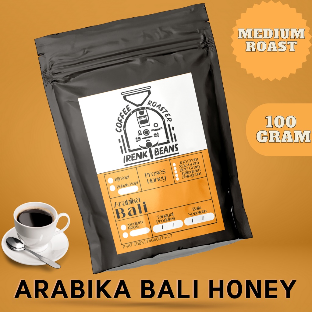 

Kopi Arabica Bali Honey 100g Biji Bubuk