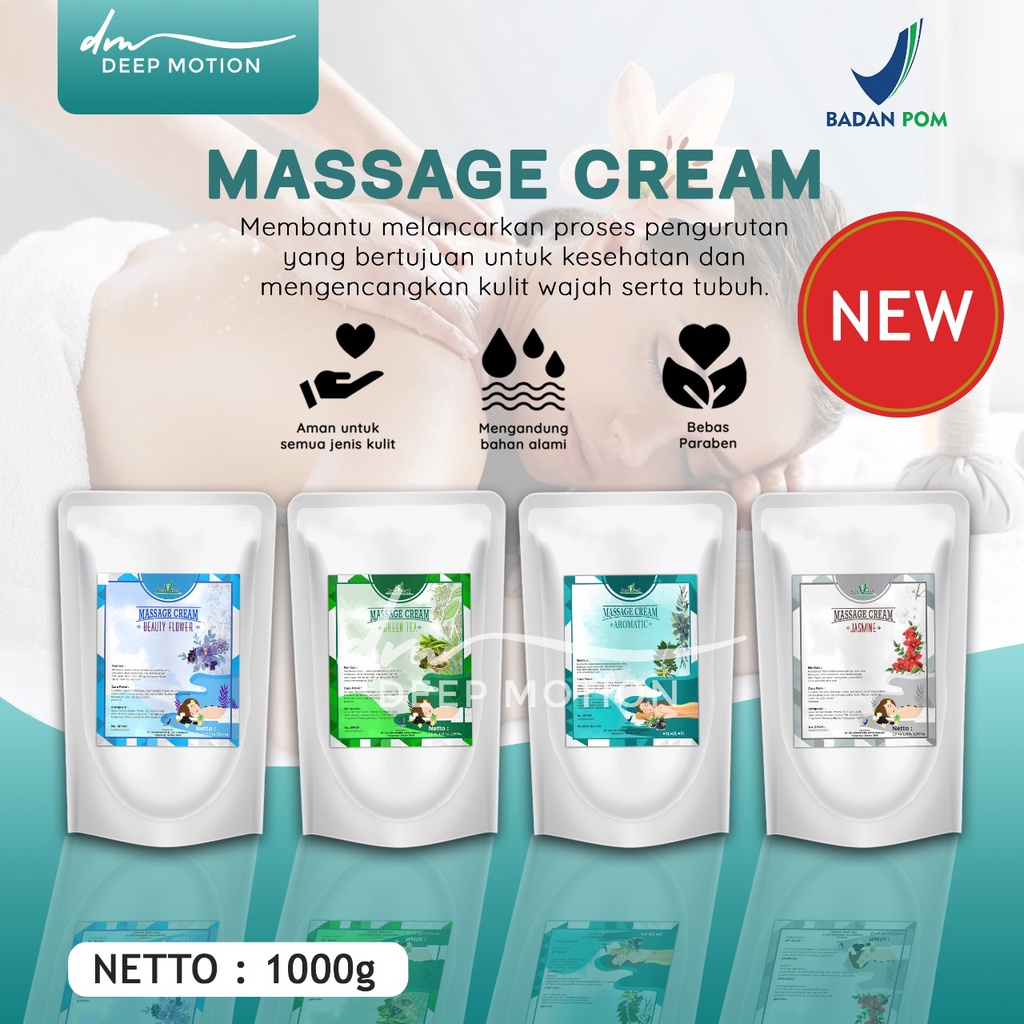 Massage Cream Aromatic / Krim Pijat Urut Salon & Spa Refleksi Kemasan Pouch 1kg