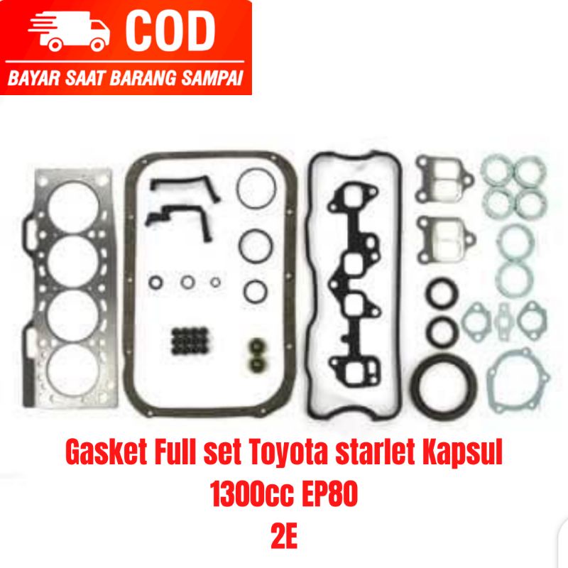 PAKING FULL SET TOYOTA STARLET 1300CC EP80 GASKET FULL SET TOYOTA STARLET KAPSUL