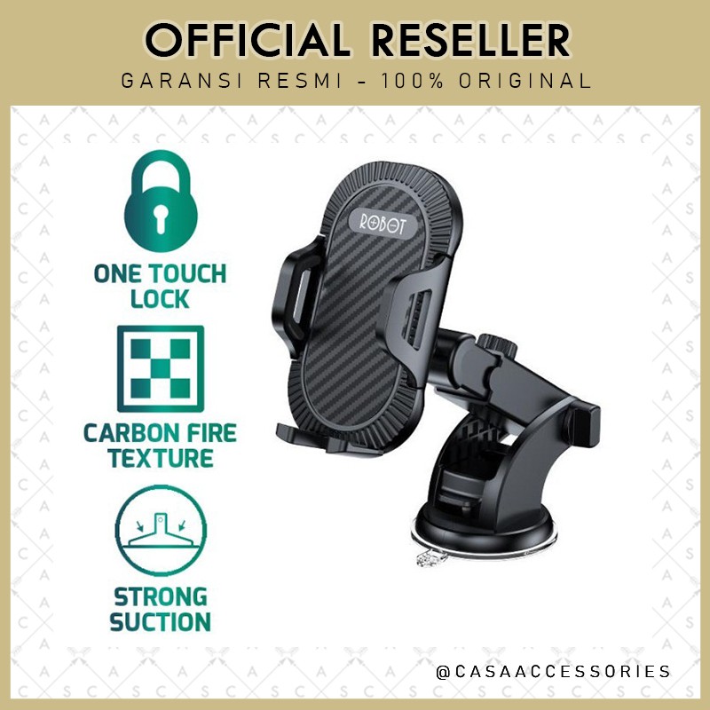 Robot RT-CH12 Car Holder Dashboard &amp; Kaca Depan / Holder Mobil