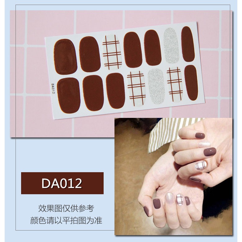 14Pcs/Stiker Kuku Murah / Nail Art Sticker / Nail Art Stiker / Nail Art &amp; Sticker DA Series