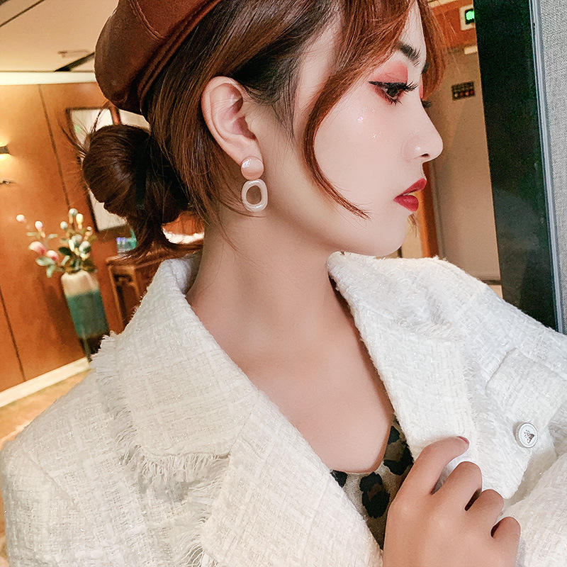 Anting Wanita Model Retro Geometric Earrings Korean Style