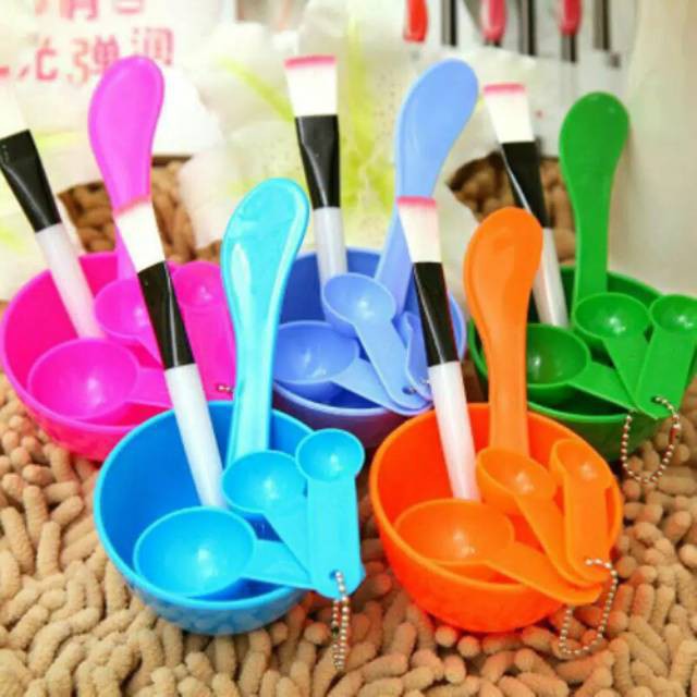 Mangkok Masker Set 4 in 1 Korean DIY MAKEUP MASK BOWL mangkuk masker