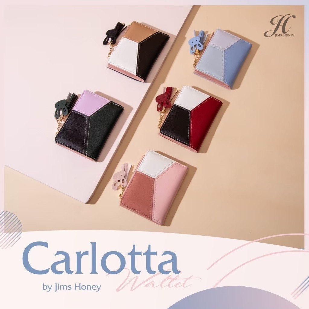 Carlotta Wallet Dompet Lipat Kecil Wanita Dompet Fashion Remaja Import Murah Jims Honey