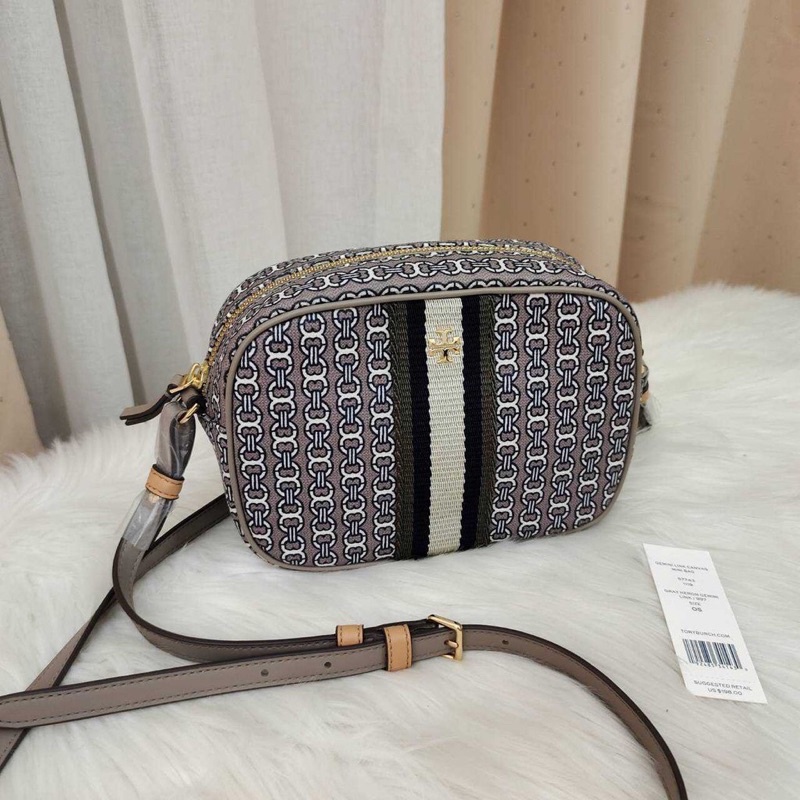 Tory Burch Gemini link Canvas camera Bag Black