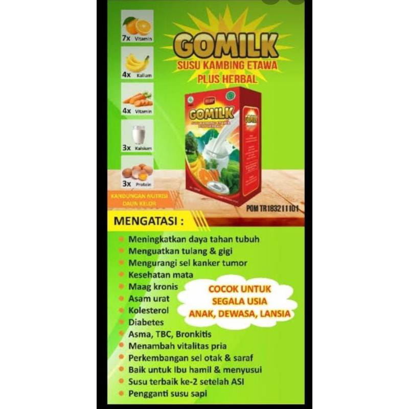 

GOMILK Susu Kambing Etawa plus herbal