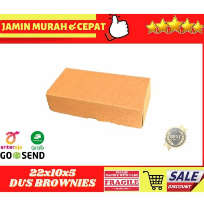 

DUS BROWNIES 22X10X5/DUS BROWNIES/DUS KUE/DUS KRAFT LAMINASI/DUS SNACK/BOX BROWNIES