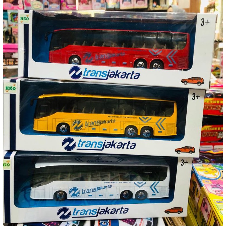 Mainan anak diecast bus transjakarta -Mainan anak koleksi mainan cowo