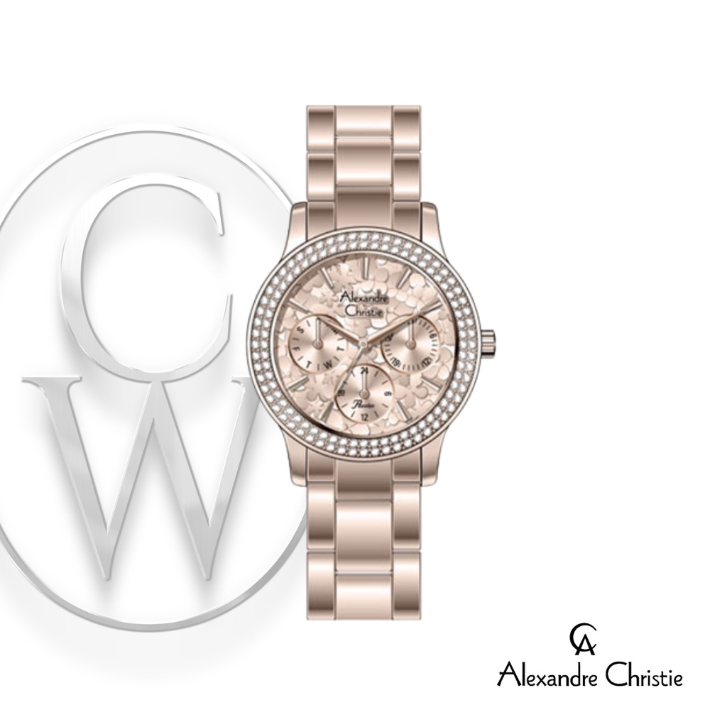 Jam Tangan Wanita ALEXANDRE CHRISTIE AC 2932 BFBRGLNPN Rantai Pink ORIGINAL Garansi RESMI