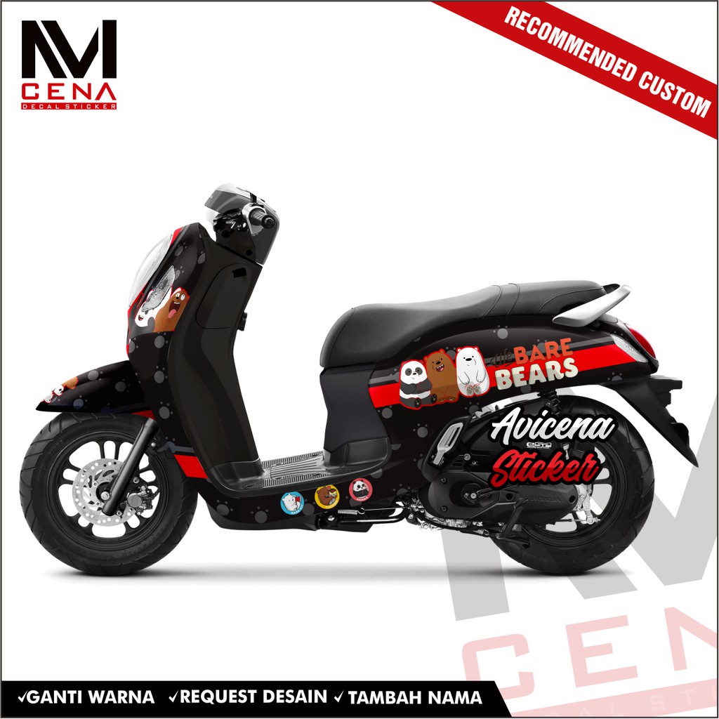 Sticker Striping Decal Scoopy Prestige New 2021 Decal Sticker New Scoopy Prestige 2021 Full bear