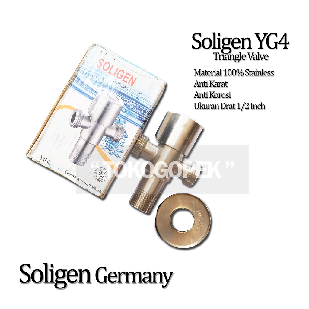 SOLIGEN YG4 SUS-304 - STOP KERAN SHOWER T - KERAN SHOWER CLOSET