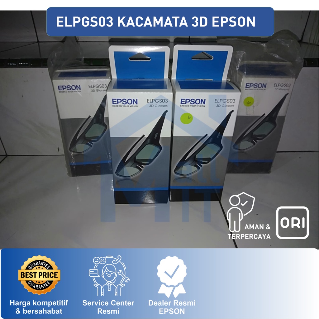 ( Bisa Cod ) Kacamata 3D EPSON ELPGS03 EH-TW9400 EH-TW8200 EH-TW8100 TW9400 TW8200