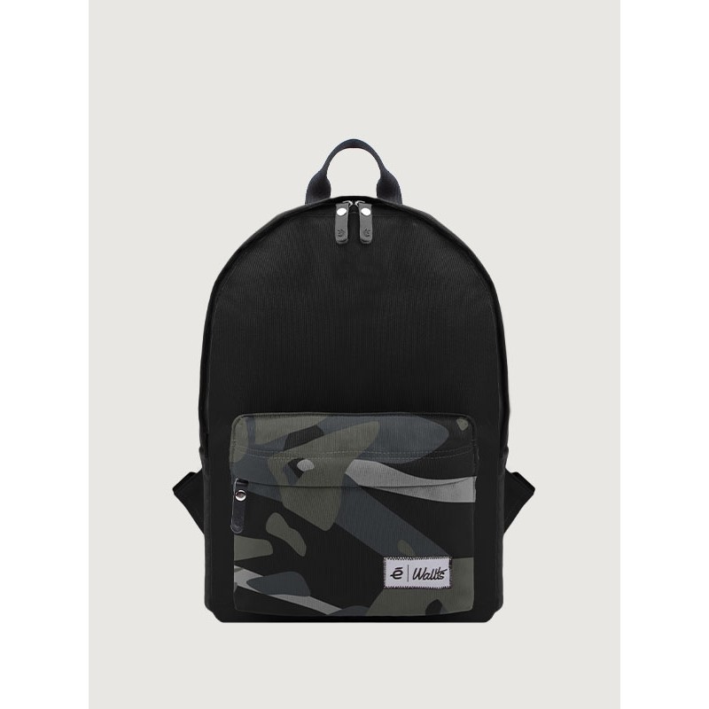 Mochilo Onzo Zara Grey X Wallts- Tas Ransel Kanvas Backpack Laptop 14 Inch Simpel