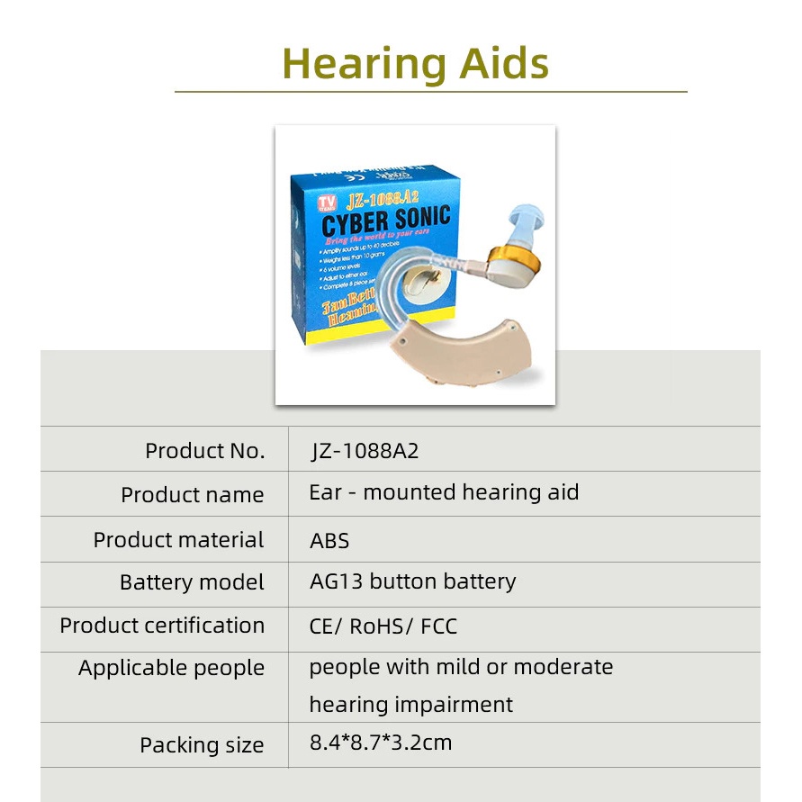 gs8 feie alat bantu dengar in ear hearing aid pendengaran anak dewasa tuna rungu  jz-1088a2 Or-i