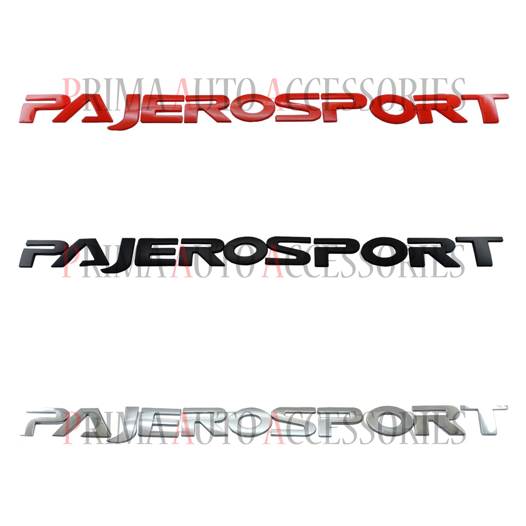 Emblem Logo Mobil PAJEROSPORT Engine Hood / Kap Mesin