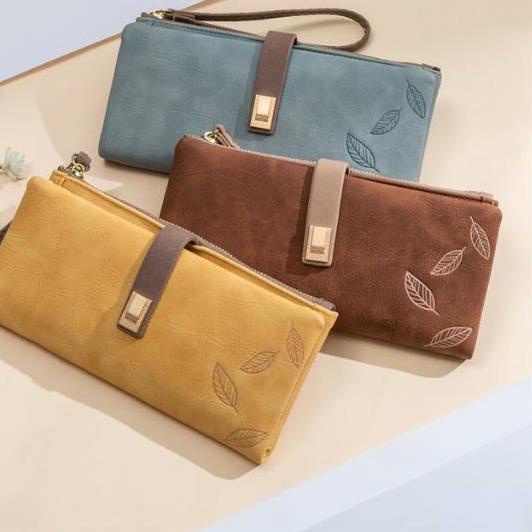 ۩ Prettyzys - ORI - LAURA LONG WALLET - Dompet wanita - Dompet panjang - Dompet kartu ❃