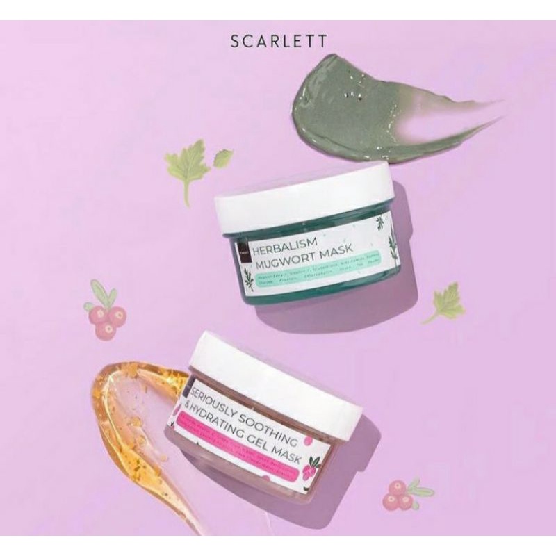 SCARLETT WHITENING / Masker wajah scarlett / masker mugwort