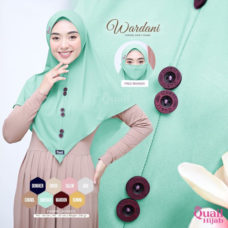 WARDANI ORIGINAL QUAIL | JILBAB JERSEY QUAIL | JILBAB QUAIL FREE MASKER