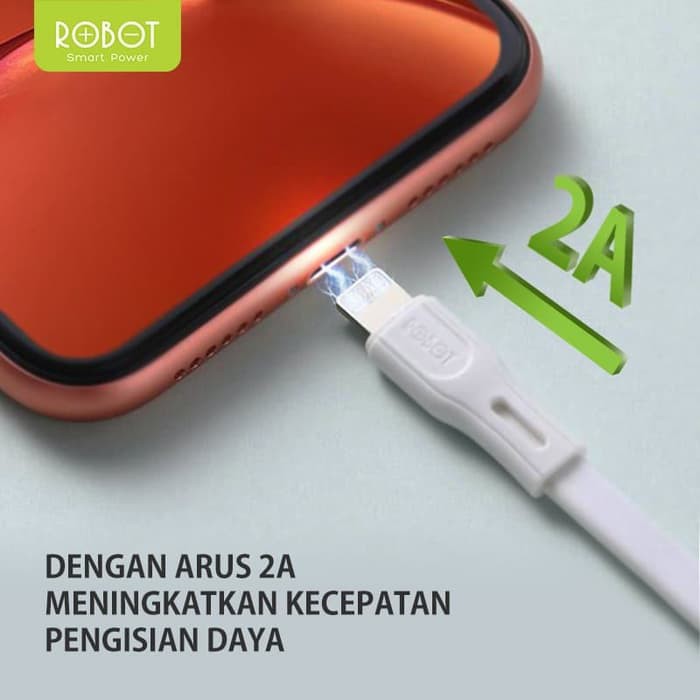 ROBOT Kabel Data RDL100S Iphone lightning 1M Data Cable Original - Garansi Resmi 1 Tahun