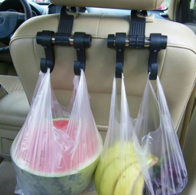 GANTUNGAN BARANG MOBIL CAR SEAT HANGER HOOK HOLDER BAG ORGANIZER 2 in 1