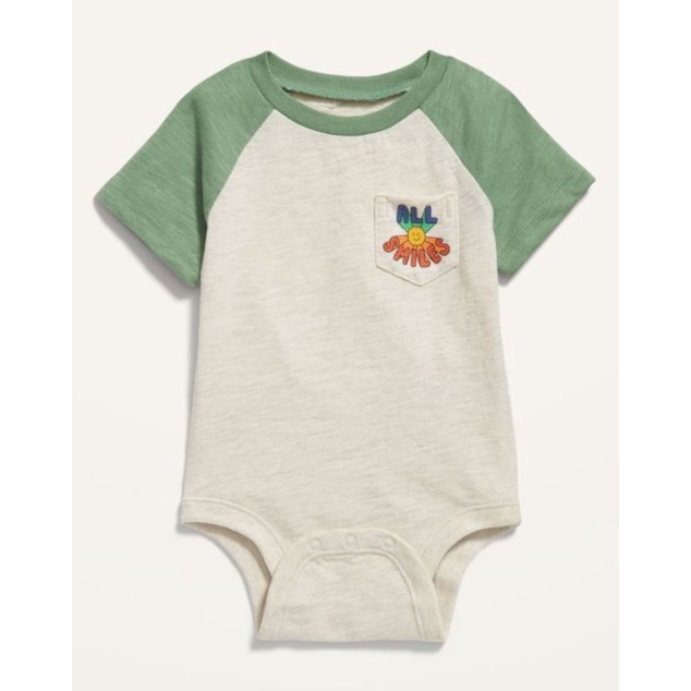bodysuit anak bayi oldnvy-hijau