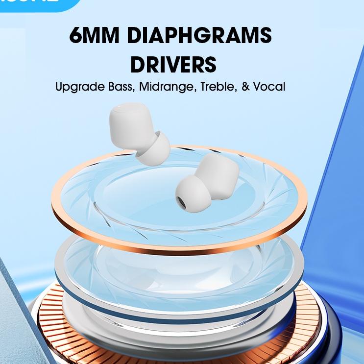 CodeV1h1G--Acome Headset Earphone Bluetooth 5.2 TWS Unique Star-Ring Design Garansi Resmi 1 Tahun Ai