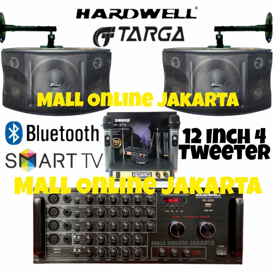 Paket Hardwell 12 inch Rev3000 Sound system 4 tweeter rev 3000 700 wat