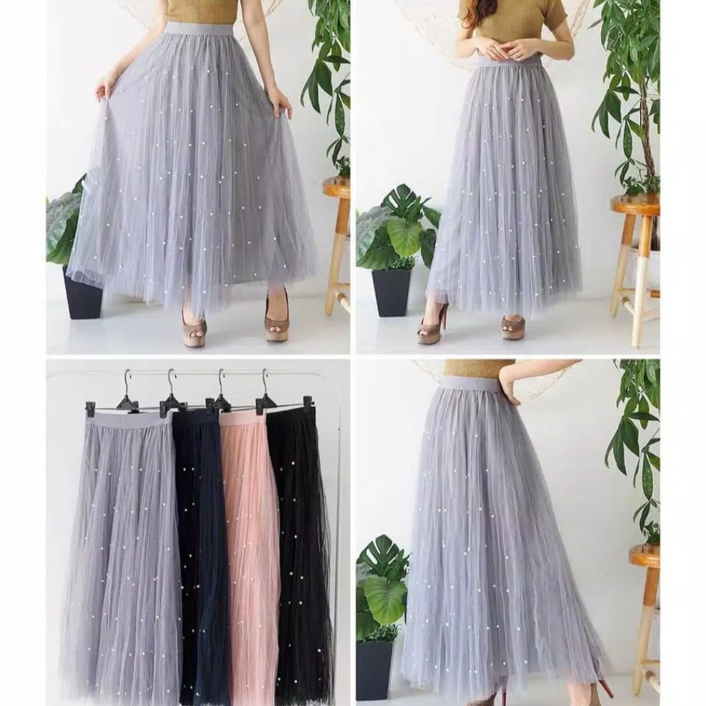 ROK TUTU MUTIARA PEARL PANJANG - Rok Tutu Tile dewasa