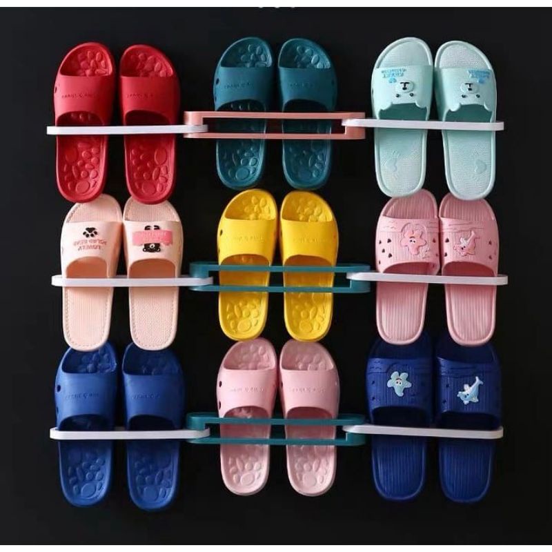 RAK SANDAL MINIMALIS GANTUNGAN TEMPAT SENDAL ROTARY SLIPPER RACK RAK